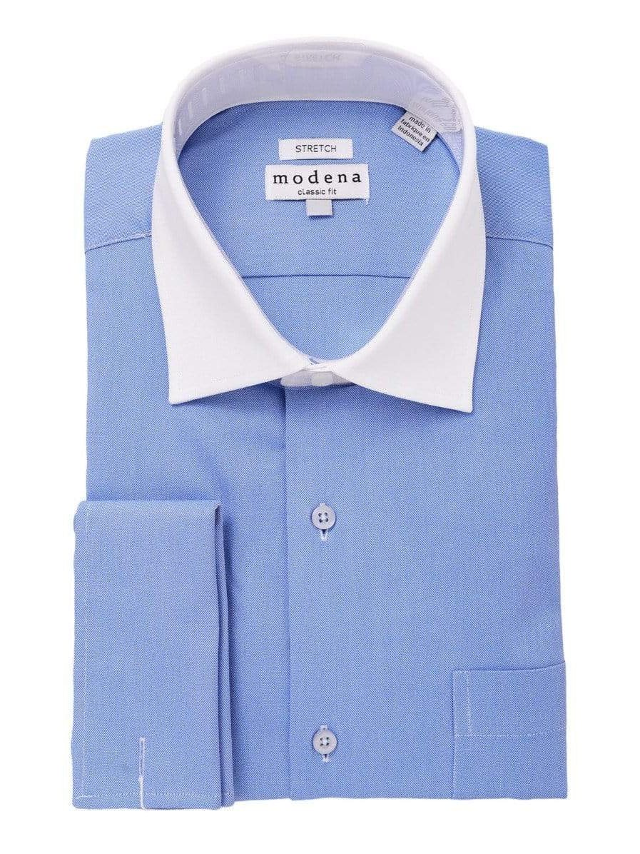 Solid Cotton Blend Spread Dress Shirt ...